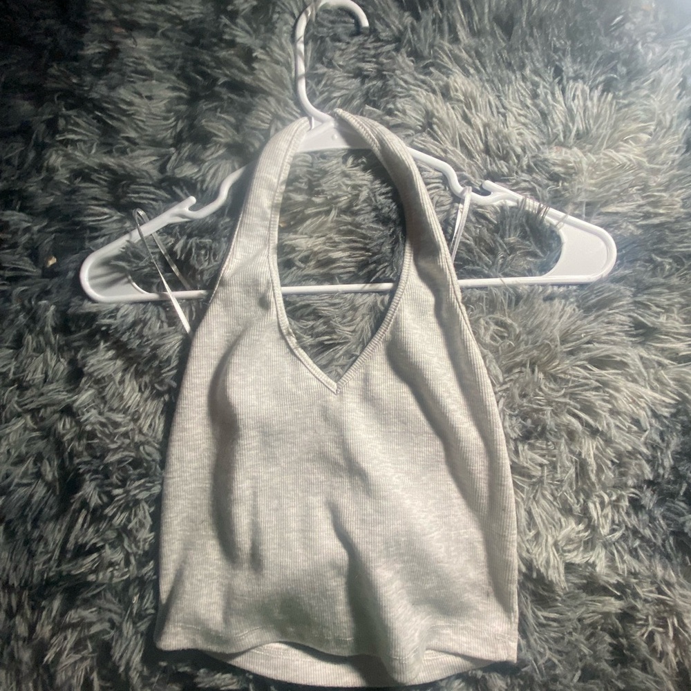 Gray Halter Top - Picture 2 of 2
